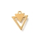 304 Stainless Steel Charms, Laser Cut, Real 18K Gold Plated, Triangle, 12x10x1mm, Hole: 1.2mm