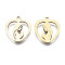 201 Stainless Steel Pendants, Laser Cut, Heart with Virgin Mary, Golden, 17.5x15.5x1mm, Hole: 1.4mm