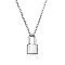 Stainless Steel Padlock Pendant Necklace for Women