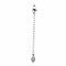 Tarnish Resistant 304 Stainless Steel Chain Extender, Cadmium Free & Nickel Free & Lead Free, with Lobster Claw Clasps and Tiny Oval Charm, Stainless Steel Color, 50mm, Hole: 2.5mm