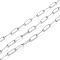 Tarnish Resistant 304 Stainless Steel Paperclip Chains, with Spool, Soldered, Stainless Steel Color, 10x3.5x0.7mm, 10.93 yards(10m)/roll