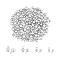 160Pcs 4 Styles 304 Stainless Steel Charms, Ball Charm, Stainless Steel Color, 6~9x3~6mm, Hole: 2mm, 40pcs/style
