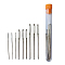 Non-Tarnish Stainless Steel Sewing Needles, Dark Orange, 52~70mm, 3 sizes, 3pcs/size, 9pcs/bottle