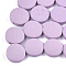 Painted Natural Poplar Wood Beads, Flat Round, Lilac, 15x4.5mm, Hole: 1.2mm