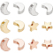 BENECREAT 40Pcs 2 Styles Rose gold Star Brass Beads Long-Lasting Silver Moon Spacer Beads for DIY Bracelet Necklace Earring Jewelry Making