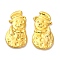 Christmas Alloy Cabochons, For DIY UV Resin, Epoxy Resin, Pressed Flower Jewelry, Snowman, Golden, 14mm