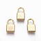 PVD Vacuum Plating 304 Stainless Steel Pendants, Padlock, Golden, 17.5x10x4mm, Hole: 5x7mm