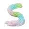 Transparent Glass Bead Strands, Segmented Multi-color Beads, Triangle, Pale Green, 4.5x4.5x3mm, Hole: 0.9mm, about 142pcs/strand, 13.58~13.78''(34.5~35cm)