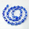 Electroplate Glass Beads Strands, AB Color Plated, Faceted Teardrop, Blue, 12x8mm, 58pcs/strand, 26.5 inch