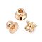 Brass Bead Caps, Long-Lasting Plated, Rack Plating, Light Gold, 4x3mm, Hole: 1.5mm