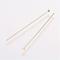 Rack Plating Brass Flat Head Pins, Long-Lasting Plated, Electroplated, Golden, 40x0.8mm, 20 Gauge, Head: 1.8mm