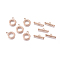 Ion Plating(IP) 304 Stainless Steel Toggle Clasps, for DIY Jewelry Making, Rose Gold, Ring: 19x15x3mm, Hole: 2.5mm, Inner Diameter: 9mm, Bar: 21x6.5x3mm, hole: 2mm