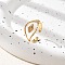 Resin Finger Rings, 304 Stainless Steel Open Cuff Rings for Women, Real 18K Gold Plated, Rhombus, 12mm, Adjustable