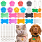 NBEADS 99 Pcs Pet Tags Set, 19 Pcs Aluminium Pendants with 40 Pcs 304 Stainless Steel Jump Rings and 40 Pcs Iron Ball Chains Metal Stamping Tags for DIY Decorative Craft Pet Dog Tags