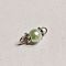 Baking Painted Pearlized Glass Pearl Round Connector Charms, with Tibetan Style Alloy Daisy Spacer Beads, Round, Antique Silver, Pale Green, 15x6mm, Hole: 2mm