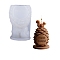 DIY Candle Silicone Molds, for Candle Making, White, Squirrel, 62x60x99mm, Inner Diameter: 45x48mm