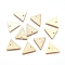 304 Stainless Steel Pendants, Laser Cut, Triangle, Golden, 13.5x13x0.2mm, Hole: 1.2mm