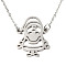 Non-Tarnish Christmas Theme, 201 Stainless Steel Pendants Necklaces, with Cable Chains and Lobster Claw Clasps, Father Christmas, Stainless Steel Color, 16.73 inch(42.5cm), 1.5mm