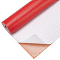 PU Leather Self-adhesive Fabric, Rectangle, Crimson, 120x40.4x0.08cm