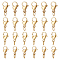 40Pcs 4 Styles 304 Stainless Steel Lobster Claw Clasps, with Open Jump Ring, Golden, 9~12x5.5~7x3.5mm, Hole: 3mm, Open Jump Ring: 5x0.6mm, about 10pcs/style