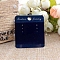 100Pcs PVC & Velvet Earring Display Cards, Rectangle, Prussian Blue, 5x4cm
