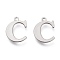 Tarnish Resistant 304 Stainless Steel Charms, Laser Cut, Alphabet, Stainless Steel Color, Letter.C, 12.5x9.5x0.8mm, Hole: 1mm