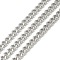 Rack Plating Brass Curb Chains, Long-Lasting Plated, Lead Free & Cadmium Free, Soldered, with Spool, Platinum, 4.5x3.5x1.5mm