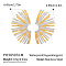 Stainless Steel Two Tone Flower Stud Earrings, Left and Right, Real 18K Gold Plated, 44.5x25.8mm