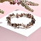 Smoky Quartz Chips Stretch Bracelets, Inner Diameter: 2-1/8~2-1/4 inch(5.3~5.6cm)