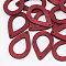 Pear Wood Pendants, Dyed, teardrop, Crimson, 37x25x3mm, Hole: 1.8mm