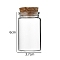 Glass Bottle, with Cork Plug, Wishing Bottle, Column, Clear, 3.7x6cm, Capacity: 35ml(1.18fl. oz)