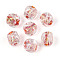 Handmade Foil Lampwork Beads, Cuboid, Faceted, Indian Red, 12~13x10.2~11x10.2~11mm, Hole: 1.2~1.5mm, about 40pcs/strand, 19.29~19.69''(49~50cm)