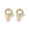 Brass Lobster Claw Clasps, Cadmium Free & Nickel Free & Lead Free, Real 18K Gold Plated, 18x12x4.5mm, Hole: 1.6mm
