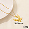 Animal Stainless Steel Eagle Pendant Necklace for Women, Trendy Lock Chain Jewelry