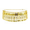 Bohemian Style Alloy Coin Tassel Waist Belly Dance Chains for Women, Golden, 520mm