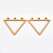 201 Stainless Steel Chandelier Component Links, Laser Cut, Triangle, Golden, 27x30.5x1mm, Hole: 1.8mm