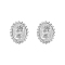 Tarnish Resistant 304 Stainless Steel Stud Earrings for Women, Oval with Human, Stainless Steel Color, 10x8mm
