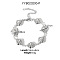 Stainless Steel Link Bracelets for Women, Stainless Steel Color, Conch, 6-1/4 inch(16cm)