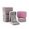 Rectangle Velvet Necklaces Boxes, Gray, 10.1x7x3.7cm