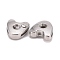 Letter Slider Beads for Watch Band Bracelet Making, Platinum Plated Alloy Crystal Rhinestone Slide Charms, Cadmium Free & Nickel Free & Lead Free, Letter.A, 11~13x9~11.5x4~5mm, Hole: 7.5~8x1mm