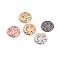 Brass Links connectors, Flat Round, Mixed Color, 14.5x2.5mm, Hole: 1.5mm