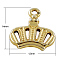 Tibetan Style Alloy Charms, Cadmium Free & Lead Free, Crown, Golden, 14x12x2mm, Hole: 1mm
