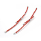 Adjustable Nylon Cord Slider Bracelet Making, with Brass Findings, Long-Lasting Plated, Real Platinum Plated, Red, 8-5/8 inch(22cm), 2~3.5mm, Hole: 1.5mm