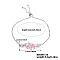 Brass Micro Pave Cubic Zirconia Box Chain Slider Bracelets, Leaf Charm Bracelets for Women, Platinum, Pink, 9-1/4 inch(23.6cm)