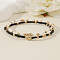 2Pcs Bohemian Style Glass Seed Beads Stretch Bracelets for Women, with Brass Beads, Mixed Color