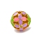 Handmade Cloisonne Beads, Cadmium Free & Nickel Free & Lead Free, Real 18K Gold Plated, Round, Colorful, 10.5x10mm, Hole: 1.4mm