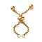 304 Stainless Steel Adjustable Finger Ring Findings, Slider Chains for Finger Ring Making, Golden, 94mm