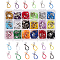 Mobile Straps, with Polyester String and Alloy Findings, Mixed Color, 70mm, about 10pcs/comnpartment, 180pcs/box