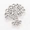 Tibetan Style Alloy Chandelier Components Links, Tree, Cadmium Free & Lead Free, Antique Silver, 28.5x27x2mm, Hole: 1.5mm, about 305pcs/1000g