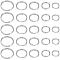 500Pcs 5 Styles 304 Stainless Steel Split Rings, Double Loops Jump Rings, Stainless Steel Color, 5~10x1~1.4mm, Inner Diameter: 4~8.5mm, 100pcs/style